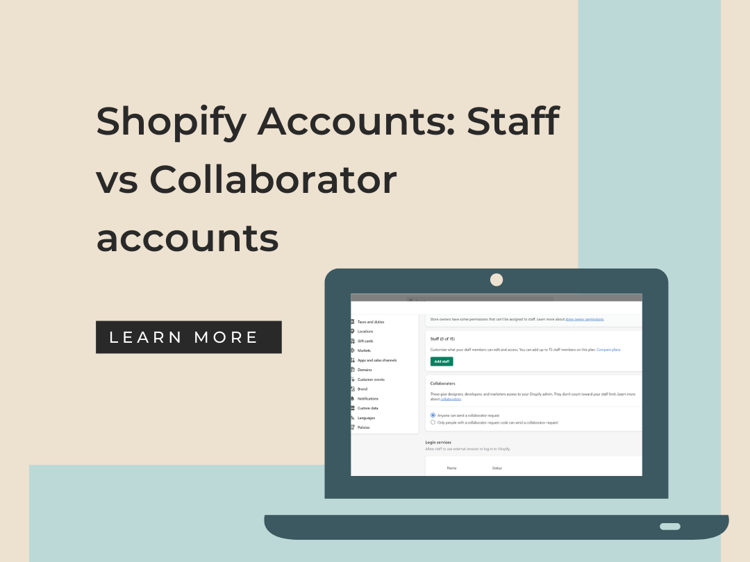 shopify accounts staff vs collaborator accounts in shopify