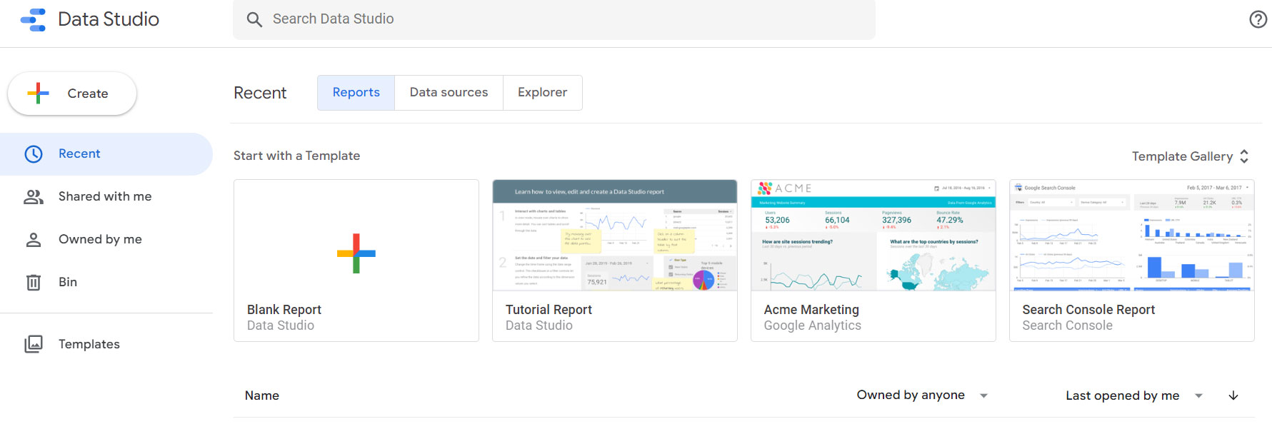 google data studio free website tools